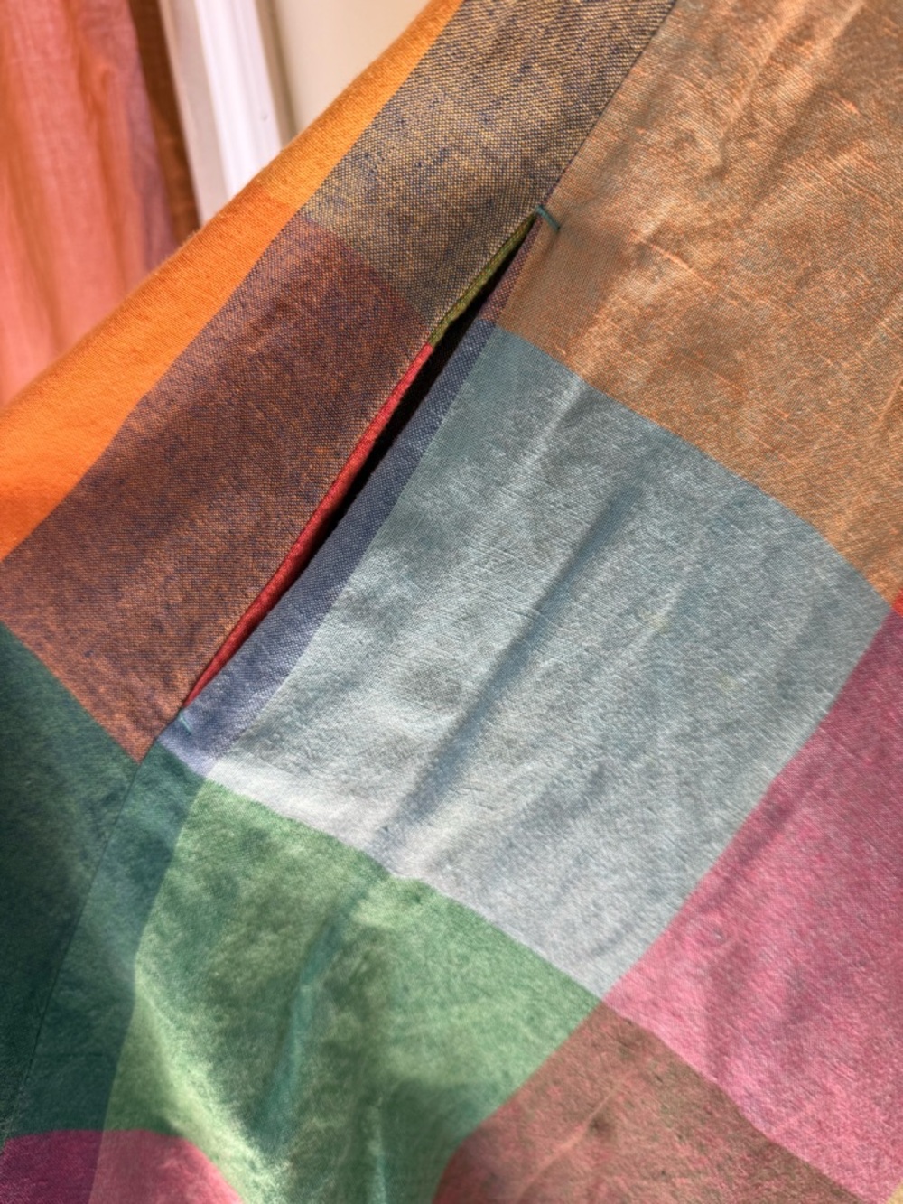 Liz Claiborne Multicolor Patchwork Maxi Dress in Pink, Green, Blue & Yellow - Picture 4 of 9